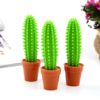 Coloffice-Cute-Green-Cactus-Shape-Ballpoint-Pen-0-5mm-BallPoint-Pens-For-Student-Gift-Stationery-School-2