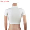 Cryptographic-Female-T-shirt-Fashion-Standing-Collar-Zipper-Striped-Crop-Tops-Slim-Solid-Sexy-Tops-Short-5