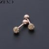 ZEMO-5-pair-lot-Luxury-Rose-Gold-Studs-Earrings-for-Women-Ball-Earring-Shinning-Crystal-Ear-4