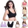 Lingerie-Lace-Solid-Cross-Side-Buckle-Without-Rims-M-3XL-Gathered-Running-Sports-Underwear-Sleep-Bra-5